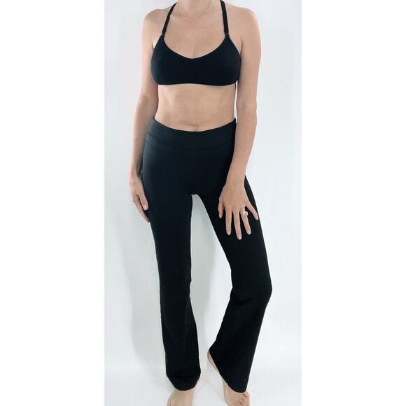 Aerie Fit Black Bootcut Full Length Activewear Pants Size Medium - Picture 1 of 3